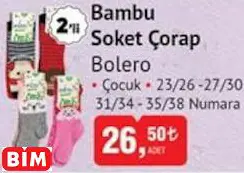 BOLERO BAMBU SOKET ÇORAP BOLERO BAMBU SOKET ÇORAP